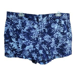 Calvin Klein Jeans Chino Shorts Women's Size 16 Casual Blue Floral Print